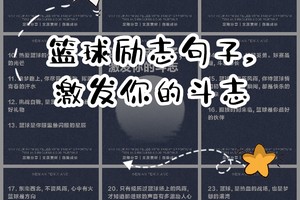 篮球训练励志的语句简短